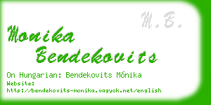 monika bendekovits business card